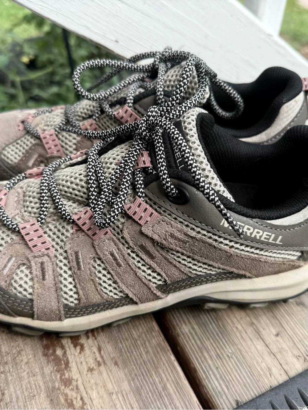 Merrell Taupe and Pink Women's Trail Shoes